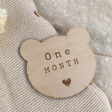 12 Bear Shaped Baby Milestone