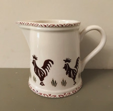 Price Kensington Creamer Jug Brown Hen Spongeware Hand Painted Made in England