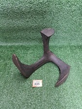 Vintage Cast Iron Shoe Last Cobblers Anvil Old Metal Triple Foot (#335)