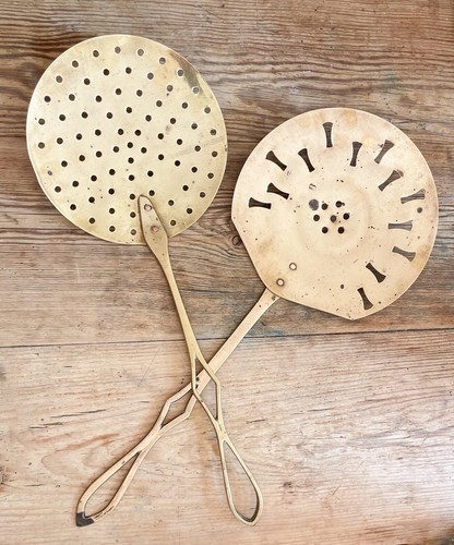 Antique brass skimmer - antique,