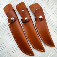 1X Cowhide Leather Straight Knife Sheath Pouch Cover For Fixed Blade Portable