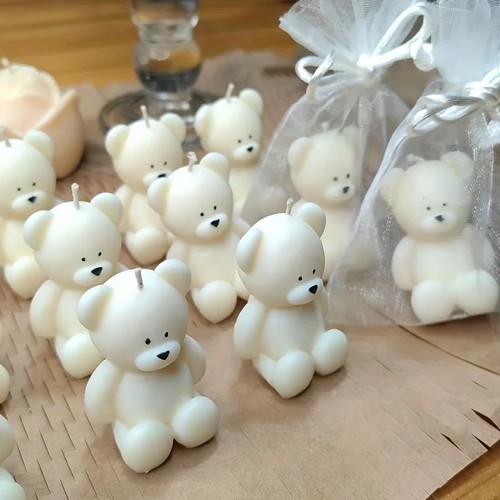 Bear silicone candle mold - bear,