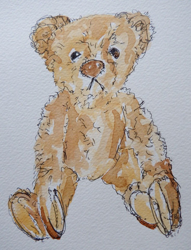 Watercolour painting steiff - painting,