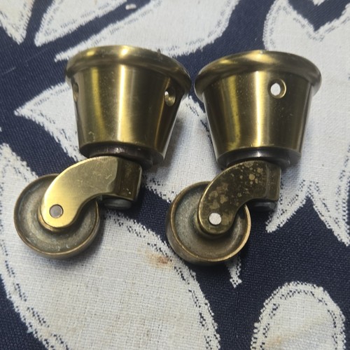 Antique brass casters 5 - brass, 2.5”