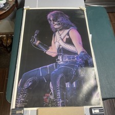 KISS SUPER RARE Peter Criss Vintage 1977 Aucoin Beth Concert Poster Boutwell VG