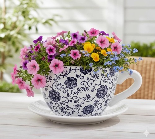 Hadaaya blue peony - 7.5",
