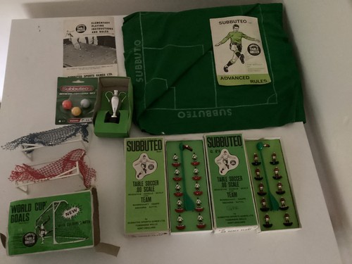 Subbuteo vintage pitch goals - subbuteo, pitch,