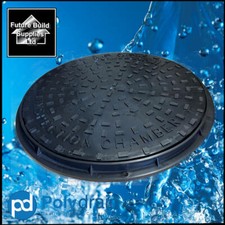 Polydrain Inspection Chamber Manhole Round Plastic Cover & Frame 450mm 