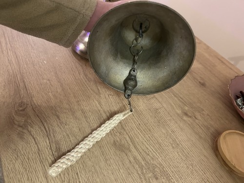Vintage old brass bell - vintage,