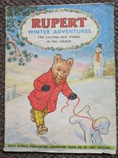 Rupert Bear Adventure Book No. 35 Winter Adventures 1950s Vintage Comic Book