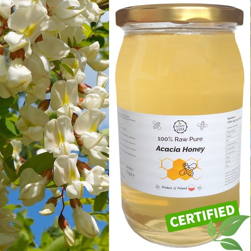 100 raw pure acacia honey - raw,