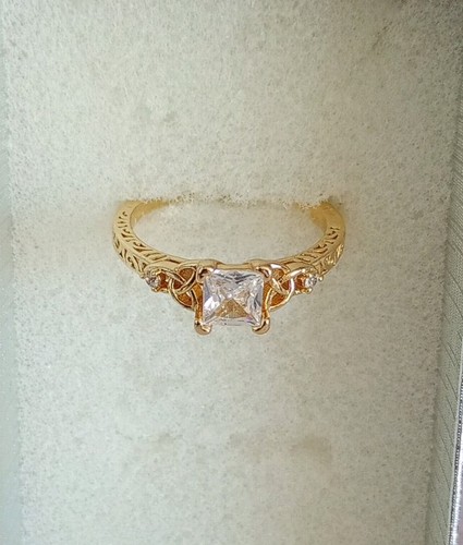 Ladies gold coloured celtic - coloured,