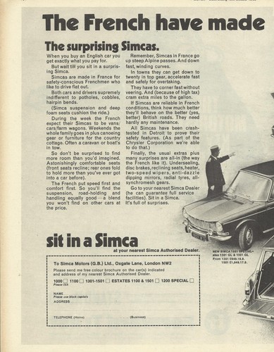 Simca 1000 1100 1200 coupe - simca,