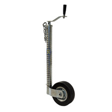 Jockey Wheel Heavy Duty Ribbed 48mm Tube Telescopic Trailer Stand Max Load 500kg