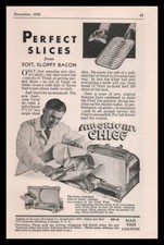 1929 American Slicing Machine Chicago Illinois Chief Bacon Meat Slicers Print Ad