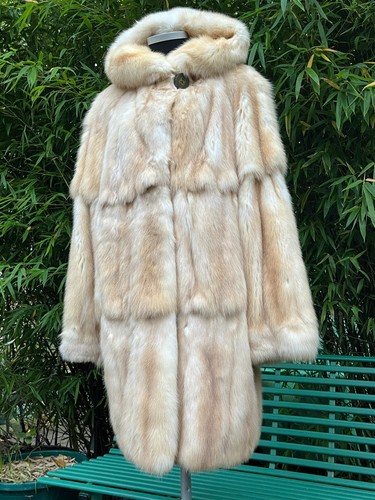 Genuine golden sable fur - golden, coat