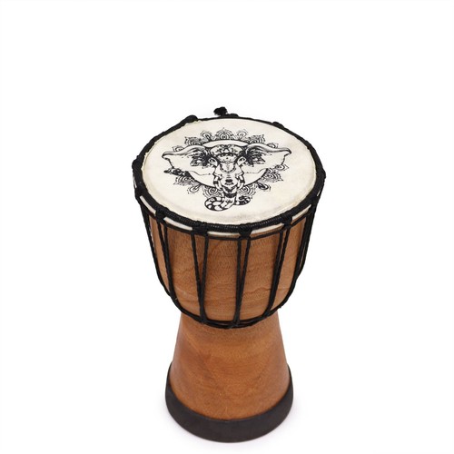 Elephant design djembe drum - elephant,