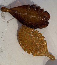 Vintage Leaves Art Glass