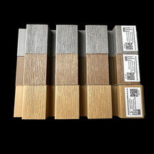 Premium Slatted Composite Cladding Sample Board Fluted Panels Tongue Groove