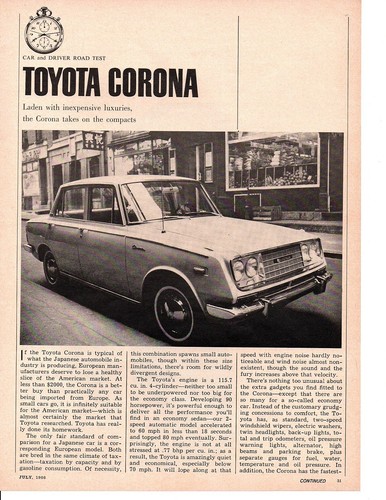 1966 toyota corona original - toyota,