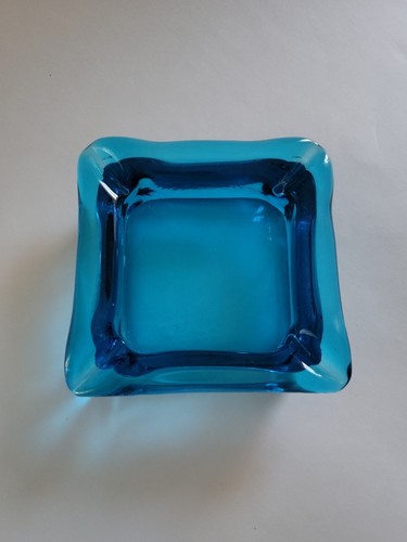 Mid century ashtray - mid, blue