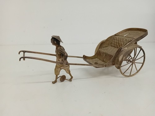 Vintage metal rickshaw - vintage,