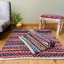 Rainbow Rag Rug Geometric