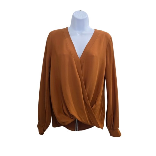 Lush rust brown wrap front - rust,