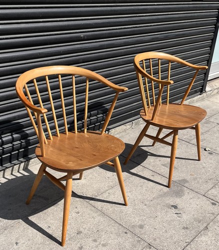 Pair ercol 449a stained elm - pair,