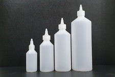 HDPE Plastic Bottles 100ml 250ml 500ml 1000ml, Natural, Twist - Top Cap White