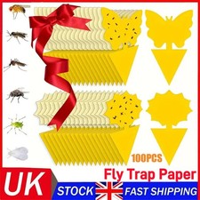 100Pcs Yellow Sticky Fly Trap