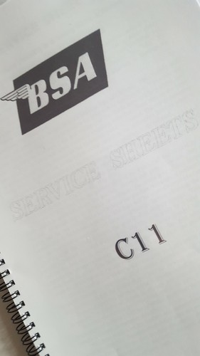 Bsa c11 250 service - bsa, sheets
