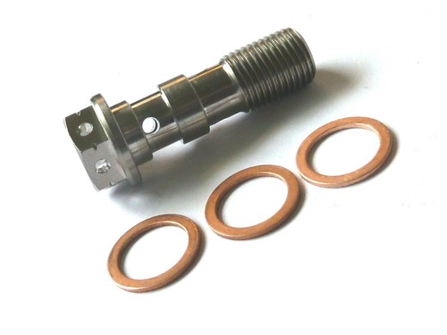 Double banjo bolt titanium - double,