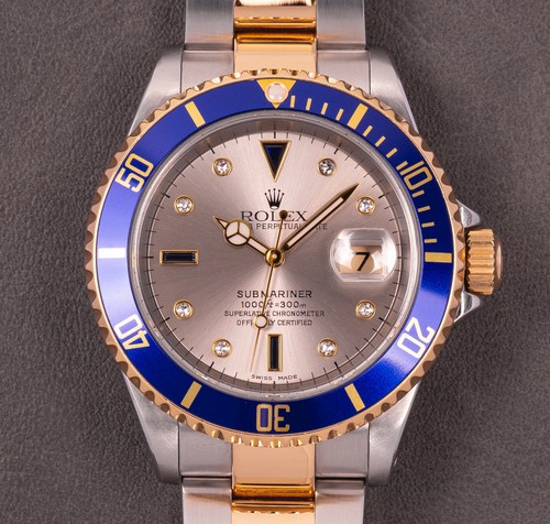 Rolex submariner 16613 serti - -,