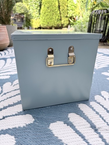 Sage green metal storage - storage, box