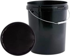 Bucket + Lid Tub Pail Container Plastic Tamper Handle 1L 3L 5L 10L 20L 25L 30L