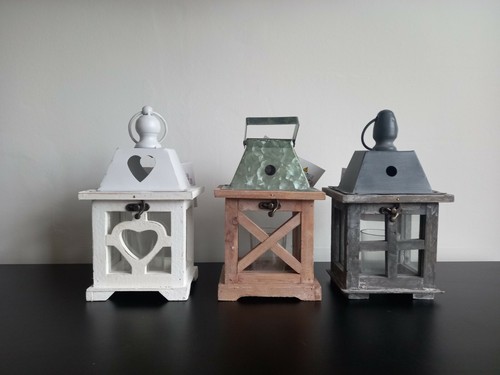 Brown wooden lantern with - brown,