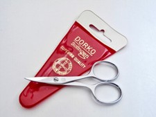 Nail scissors Dorko Solingen curved 9 cm nail scissor 3.5" bent chrome!