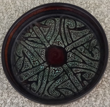 Celtic Newlyn Bowl, Vintage Studio Pottery Cornwall, Medallion Pattern, 1970s