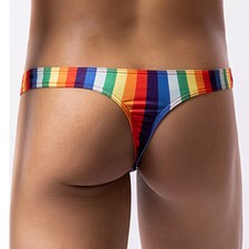 Rainbow Striped Sexy Men's