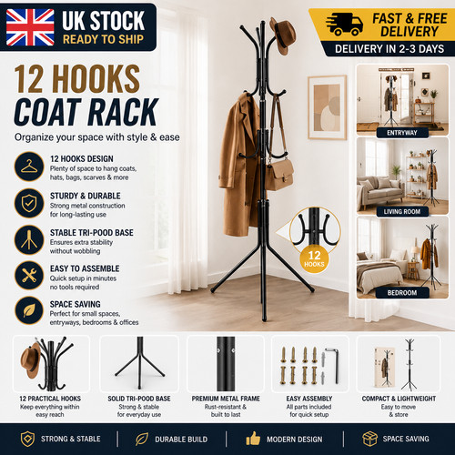 Metal freestanding coat - metal,