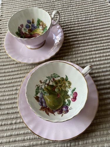 Aynsley pair vintage tea - aynsley,