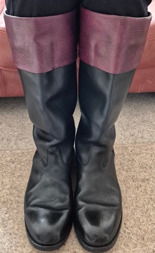 Vintage black leather riding - vintage,