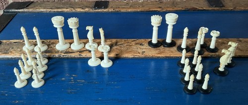 Antique indian carved bone - carved,