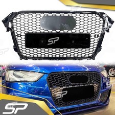 RS4 Look Grill Grille Black For Audi A4 B8 B8.5 8K Avant S Line S4 11-15