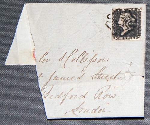 1840 penny black on - penny,