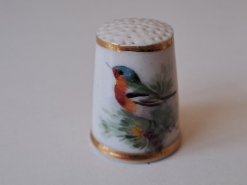 Royal worcester bird thimble - royal,