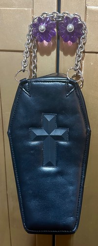 Black coffin gothic - clutch, bag