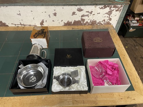 Vintage golf pewter tankards - vintage,