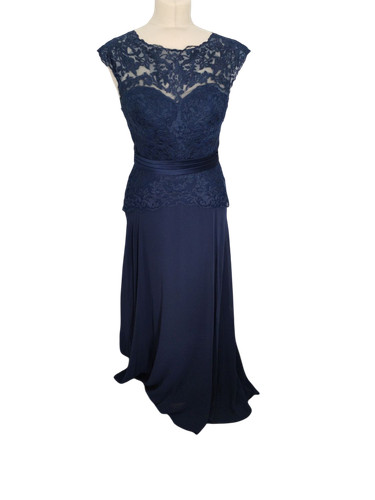 Mark lesley navy lace evening - mark,